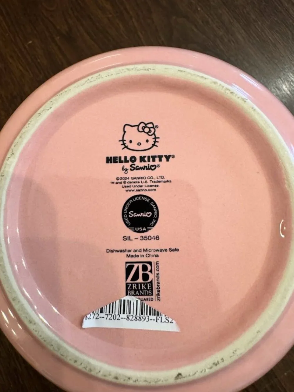 Hello Kitty Holiday Gingerbread Pink Ceramic Mixing/Batter Bowl-New